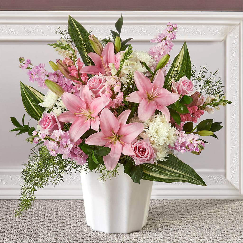 Simply Serene Floor Basket – THE SHOPPE ON KEY AVENUE FLORAL & GIFTS, Lampasas TX