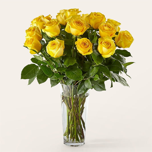 Long Stem Yellow Rose Bouquet – THE SHOPPE ON KEY AVENUE FLORAL & GIFTS, Lampasas TX