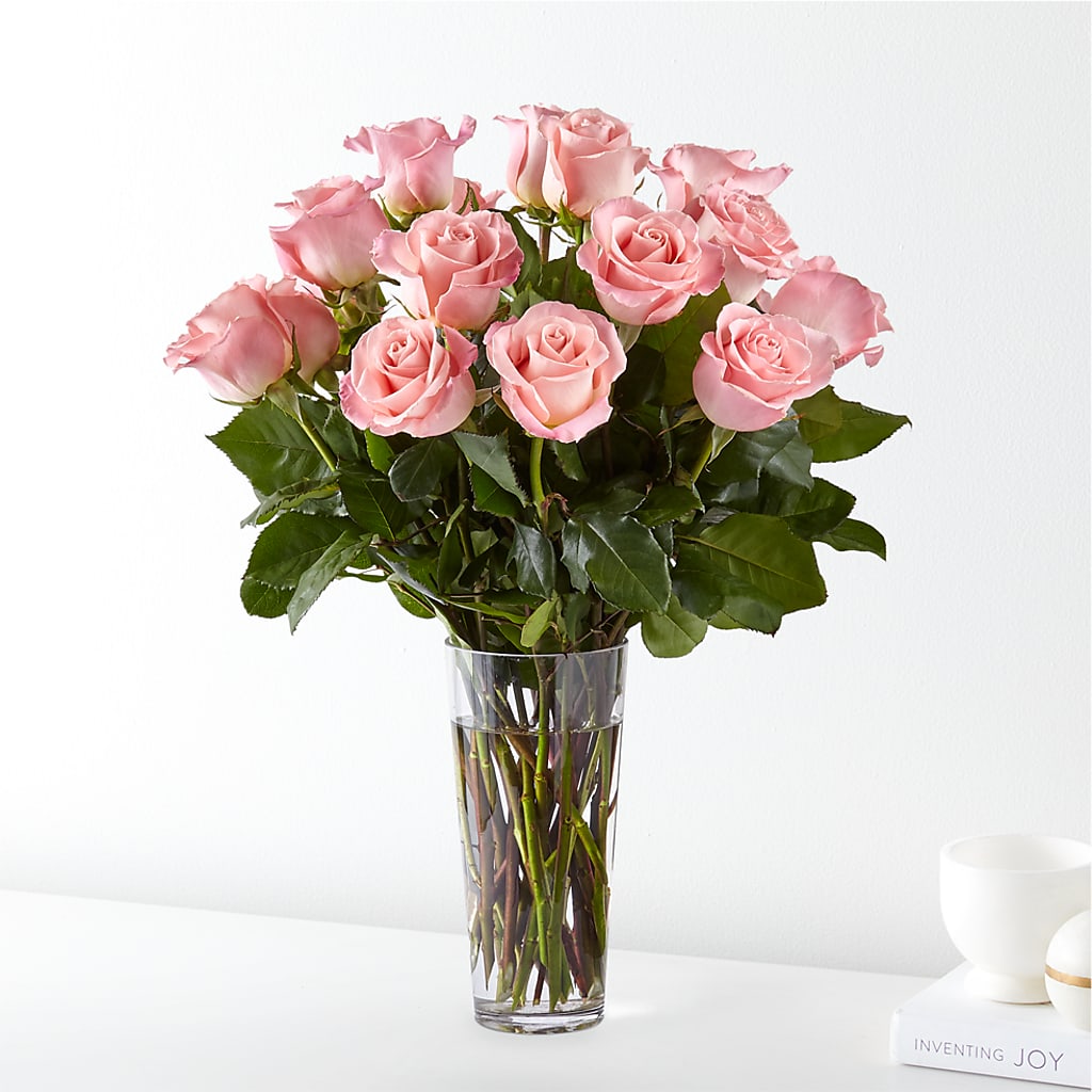 Long Stem Pink Rose Bouquet – THE SHOPPE ON KEY AVENUE FLORAL & GIFTS, Lampasas TX
