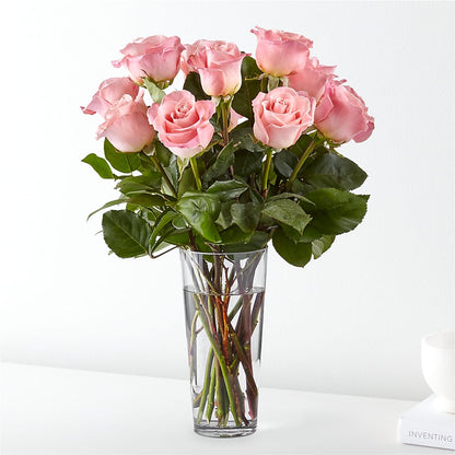 Long Stem Pink Rose Bouquet – THE SHOPPE ON KEY AVENUE FLORAL & GIFTS, Lampasas TX