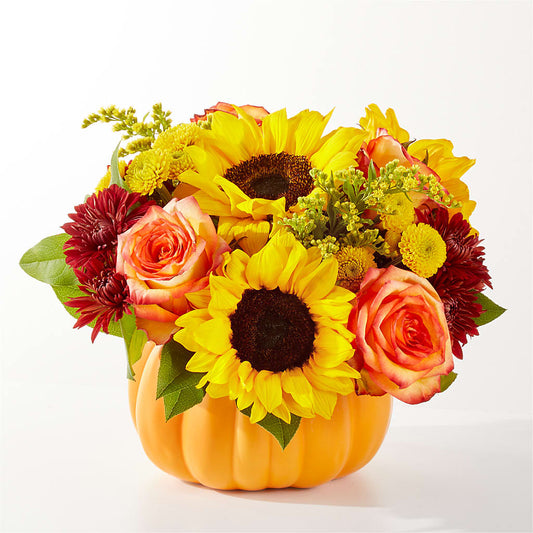 Golden Gourd Pumpkin Bouquet – THE SHOPPE ON KEY AVENUE FLORAL & GIFTS, Lampasas TX