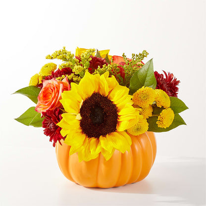Golden Gourd Pumpkin Bouquet – THE SHOPPE ON KEY AVENUE FLORAL & GIFTS, Lampasas TX
