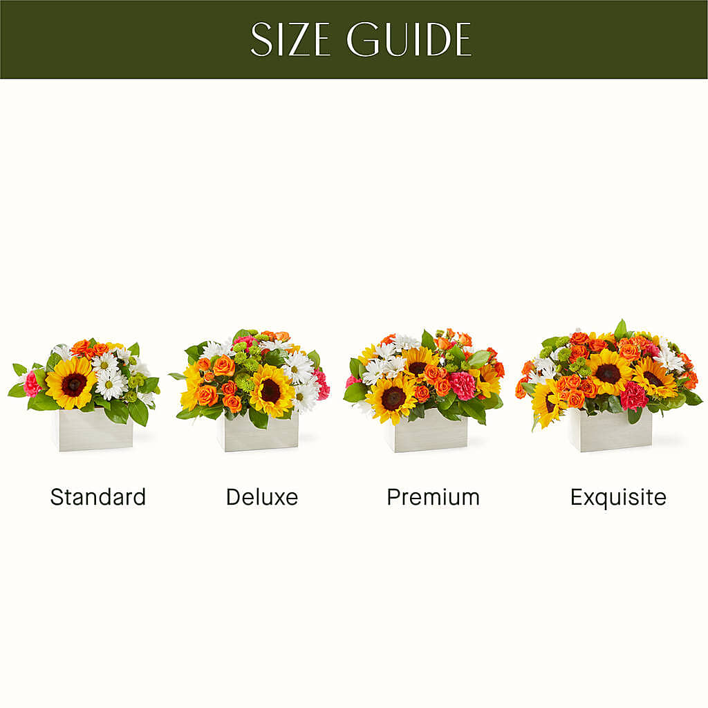 Sun-drenched Blooms Box Bouquet –  The Shoppe At Wildflower Hill, Lampasas TX