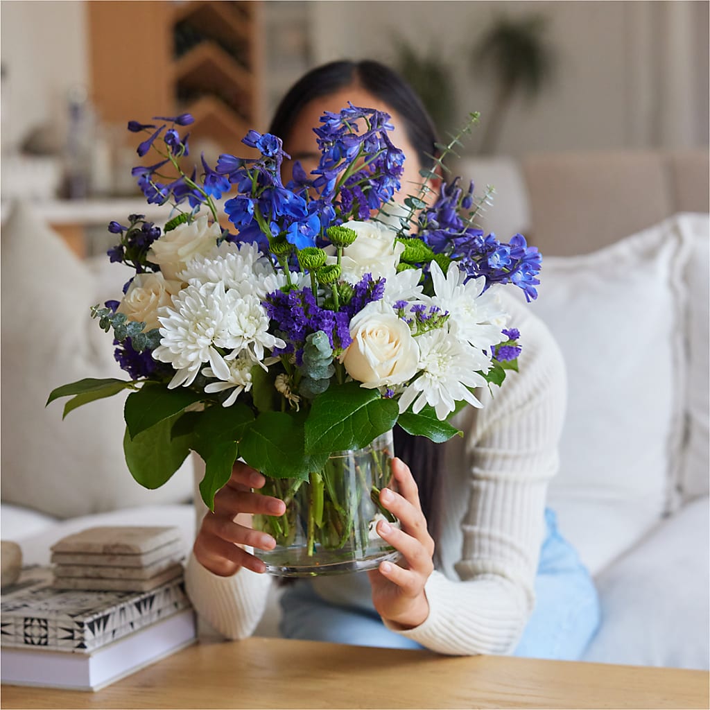 Cerulean Waves Bouquet –  The Shoppe At Wildflower Hill, Lampasas TX