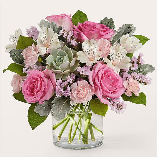 Dusty Rose Bouquet – THE SHOPPE ON KEY AVENUE FLORAL & GIFTS, Lampasas TX
