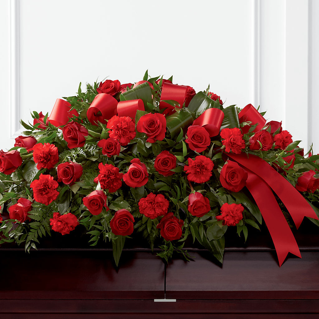 Tribute of Life Casket Spray – THE SHOPPE ON KEY AVENUE FLORAL & GIFTS, Lampasas TX