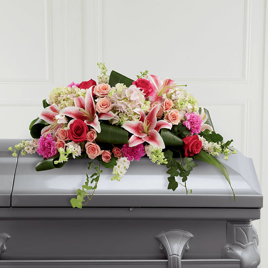 Splendid Grace Casket Spray – THE SHOPPE ON KEY AVENUE FLORAL & GIFTS, Lampasas TX