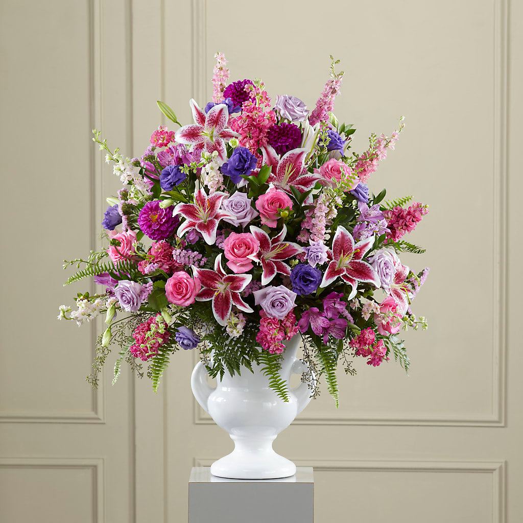 Peaceful Tribute Arrangement – THE SHOPPE ON KEY AVENUE FLORAL & GIFTS, Lampasas TX