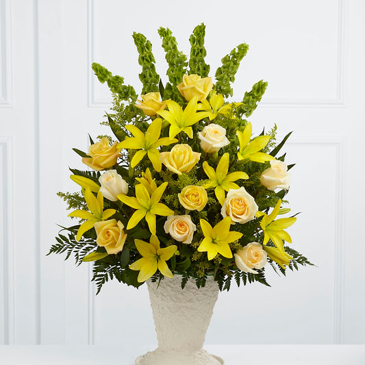 Golden Memories Arrangement – THE SHOPPE ON KEY AVENUE FLORAL & GIFTS, Lampasas TX