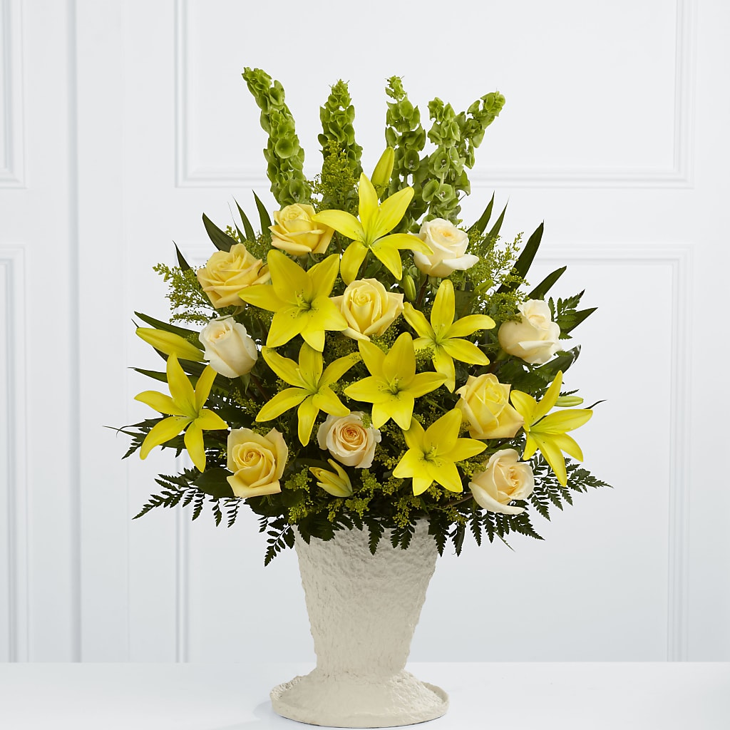 Golden Memories Arrangement – THE SHOPPE ON KEY AVENUE FLORAL & GIFTS, Lampasas TX