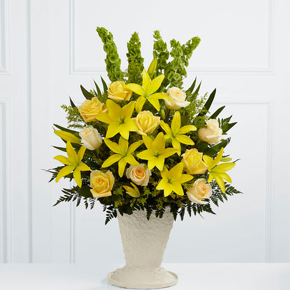 Golden Memories Arrangement – THE SHOPPE ON KEY AVENUE FLORAL & GIFTS, Lampasas TX