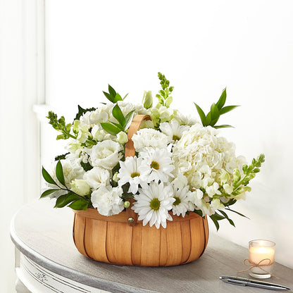 Pure Ivory Basket – THE SHOPPE ON KEY AVENUE FLORAL & GIFTS, Lampasas TX