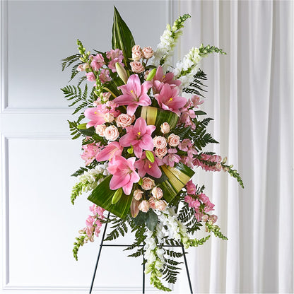 Elegant Embrace Standing Spray – THE SHOPPE ON KEY AVENUE FLORAL & GIFTS, Lampasas TX