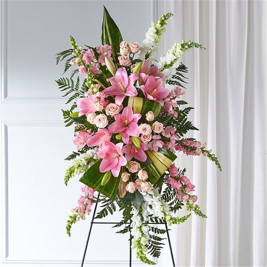 Elegant Embrace Standing Spray – THE SHOPPE ON KEY AVENUE FLORAL & GIFTS, Lampasas TX