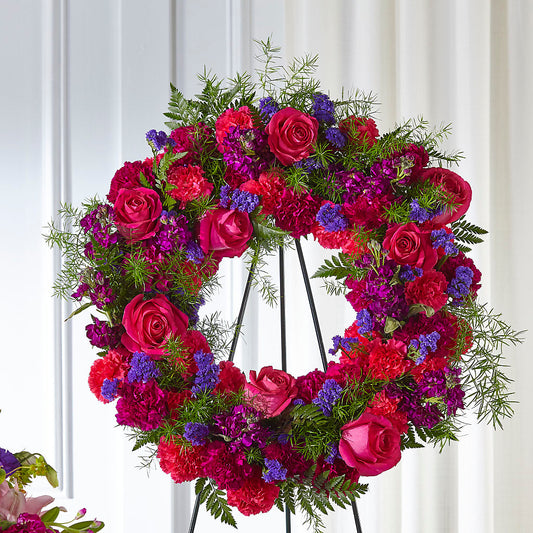 Calming Colors Wreath – THE SHOPPE ON KEY AVENUE FLORAL & GIFTS, Lampasas TX