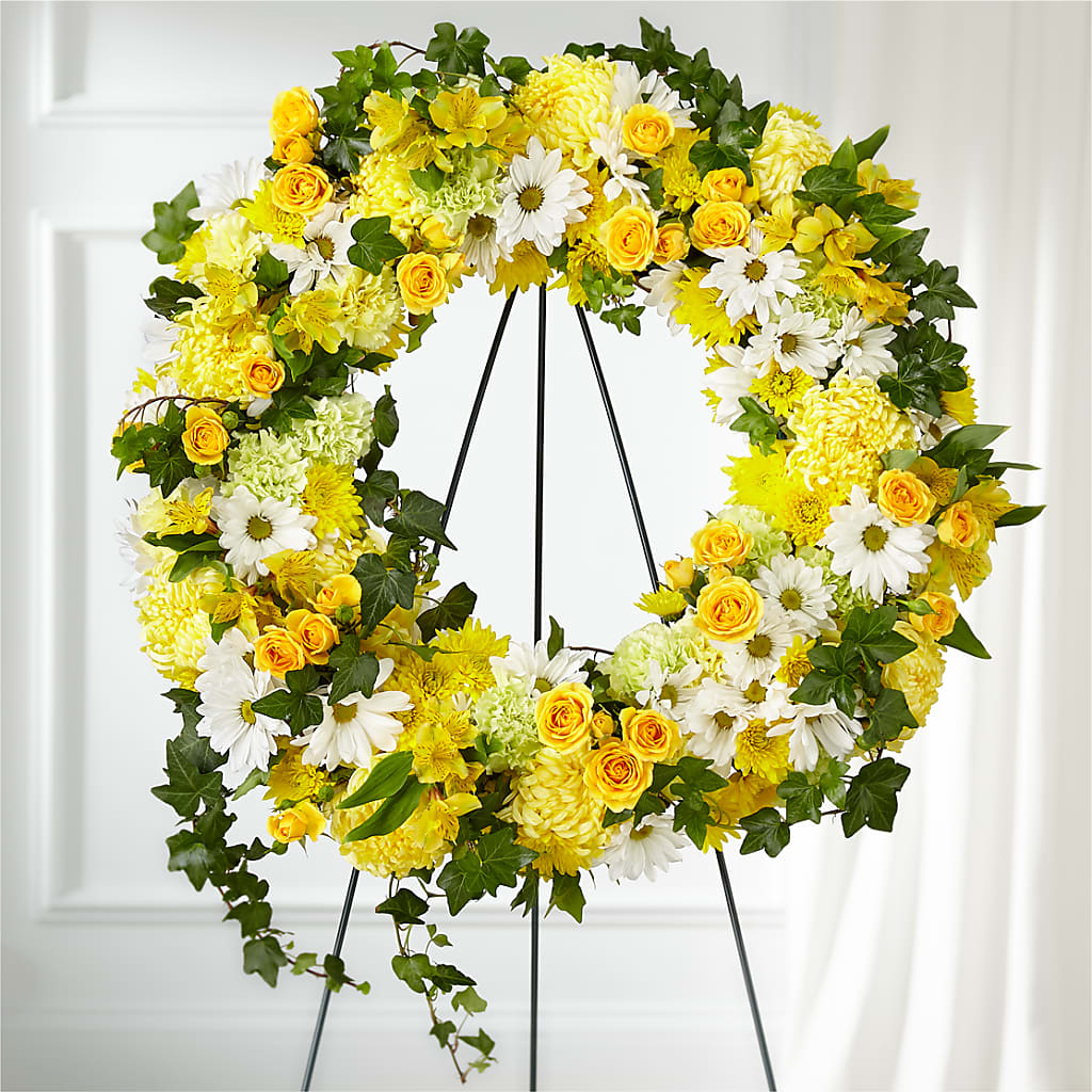 Golden Remembrance Wreath –  The Shoppe At Wildflower Hill, Lampasas TX