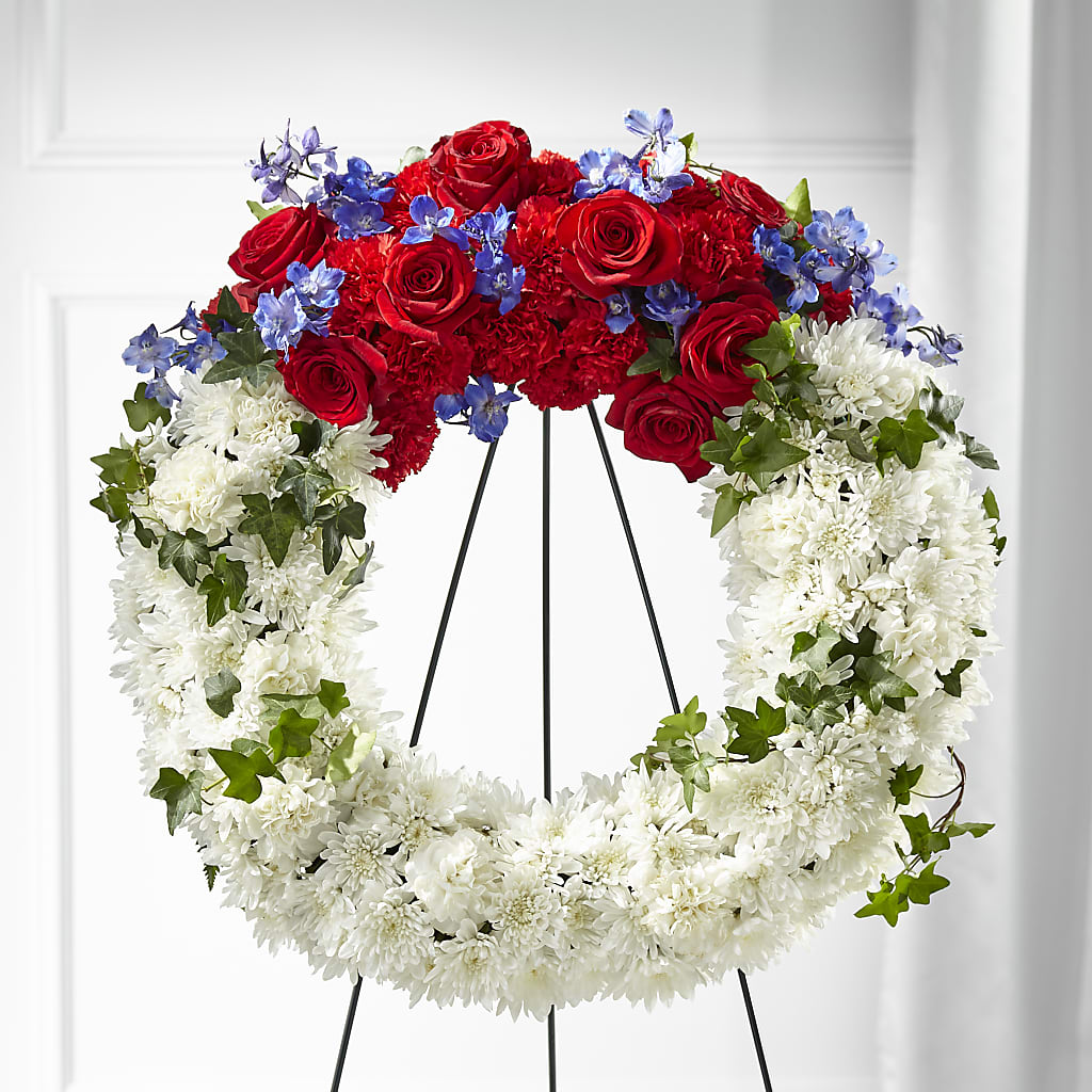Patriotic Passion Wreath –  The Shoppe At Wildflower Hill, Lampasas TX