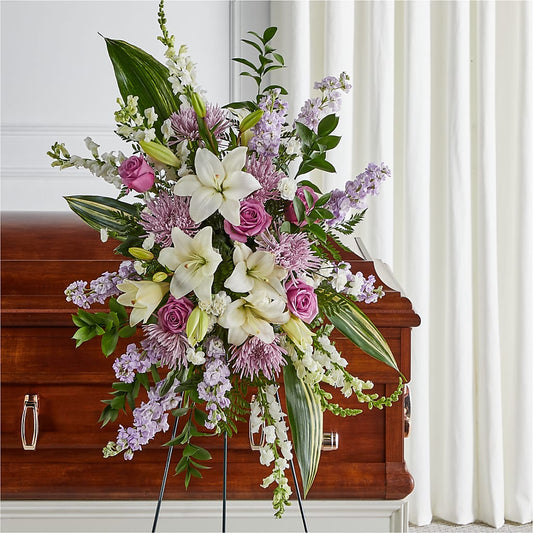 Grateful Hearts Standing Spray – THE SHOPPE ON KEY AVENUE FLORAL & GIFTS, Lampasas TX