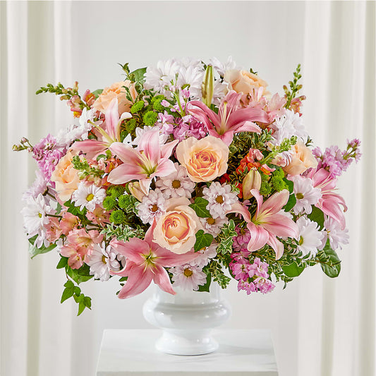 Heartfelt Gesture Urn Arrangement – THE SHOPPE ON KEY AVENUE FLORAL & GIFTS, Lampasas TX