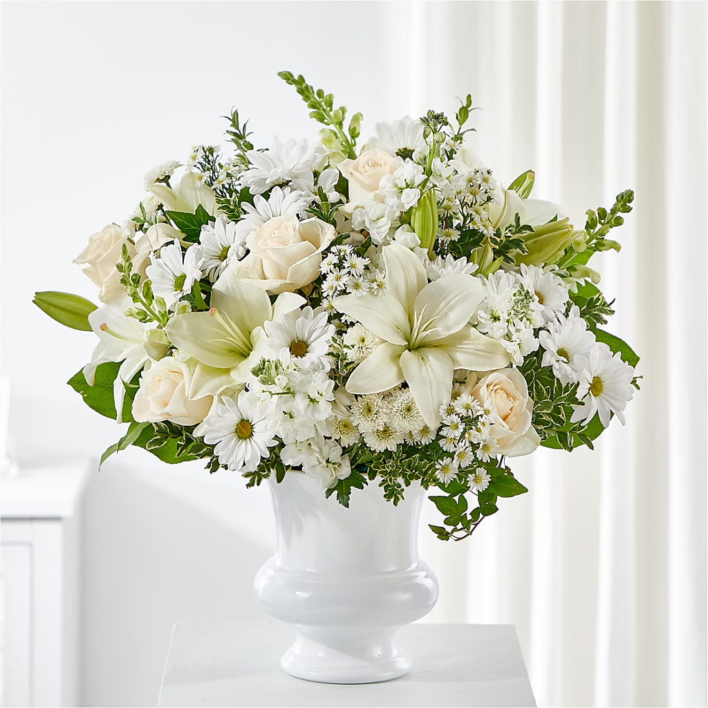 Uplifting Urn Arrangement – THE SHOPPE ON KEY AVENUE FLORAL & GIFTS, Lampasas TX