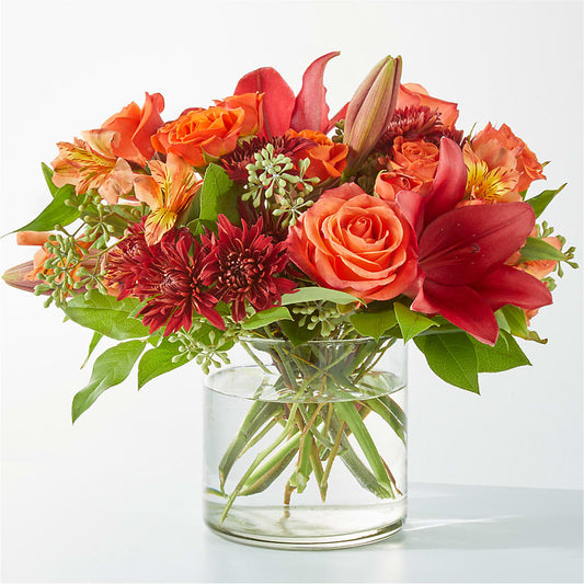 Crimson Leaves Bouquet – THE SHOPPE ON KEY AVENUE FLORAL & GIFTS, Lampasas TX