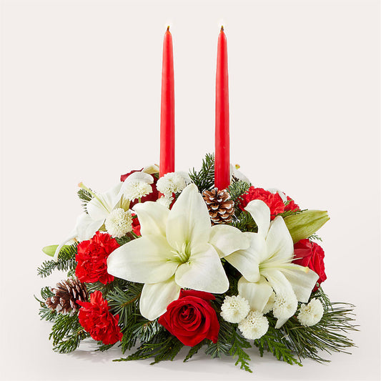Seasonal Festivities Centerpiece – THE SHOPPE ON KEY AVENUE FLORAL & GIFTS, Lampasas TX