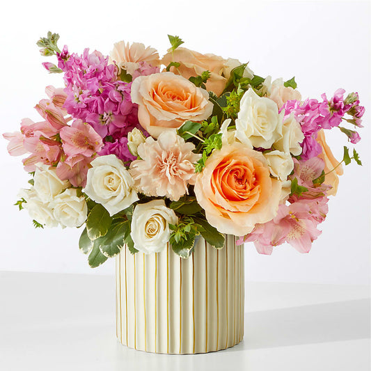 Paradise Bouquet with Ivory Vase –  The Shoppe At Wildflower Hill, Lampasas TX