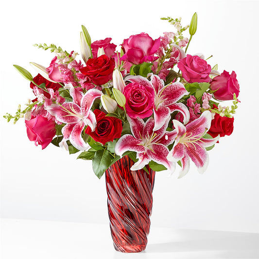 Always You Bouquet with Luxe Swirl Vase – THE SHOPPE ON KEY AVENUE FLORAL & GIFTS, Lampasas TX