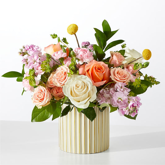 French Market Bouquet with Ivory Vase – THE SHOPPE ON KEY AVENUE FLORAL & GIFTS, Lampasas TX