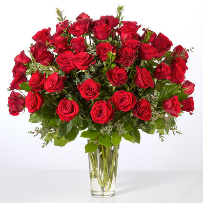 Forever Yours Fifty Stem Red Rose Bouquet –  The Shoppe At Wildflower Hill, Lampasas TX